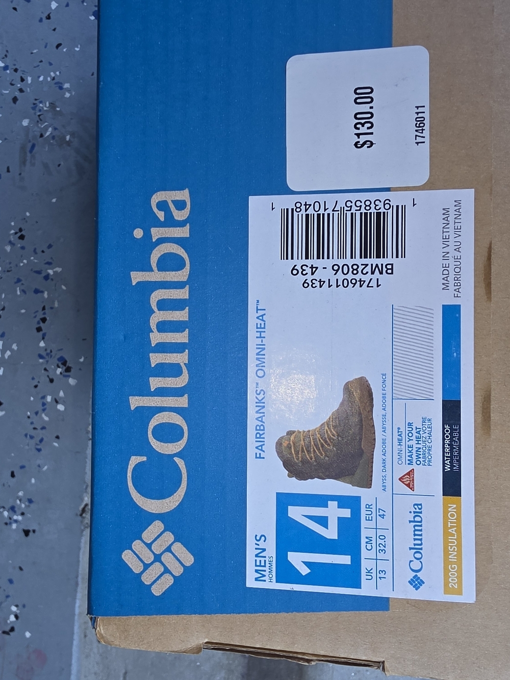 Columbia Men's Fairbanks Winter Boots - Blue Box